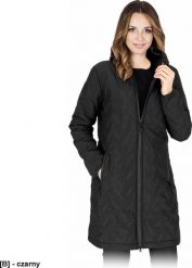 R.E.I.S. ISLA-LJ - Pikowana kurtka ochronna ocieplana kaptur w wersji przedłużanej damska 3 kieszenie stójka obustronny zamek błyskawiczny 100% polies. Brązowe kurtki damskie R.E.I.S., s, bez wzorów, bez kaptura. Za 117.91 zł.