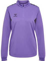 Damska bluza dresowa half zip Hummel Authentic. Szare bluzy sportowe damskie Hummel, s, bez wzorów, z dresówki, bez kaptura, na fitness i siłownię. Za 193.55 zł.