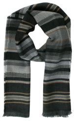 Szalik Przejściowy z Dziewiczą Wełną (Virgin Wool) - Fraas - Grafit z Popielem. Szare szaliki męskie V. Fraas, na jesień, bez wzorów, z materiału. Za 85.00 zł.
