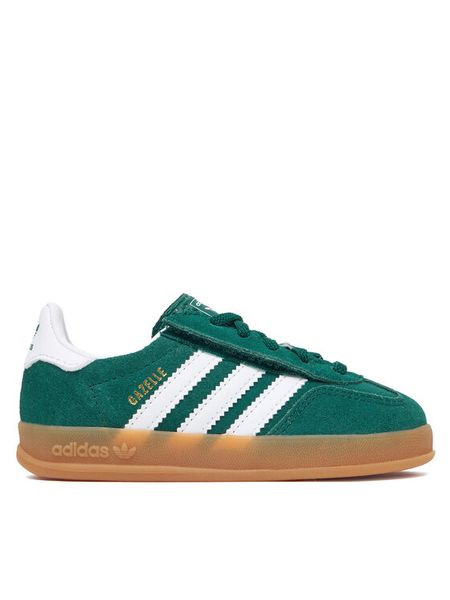Adidas Sneakersy Gazelle Indoor Comfort Closure Elastic Lace IH9130 Zielony. Zielone buty sportowe dziewczęce Adidas, bez wzorów, ze skóry, bez zapięcia. Za 279.99 zł.