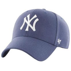 Czapka z daszkiem męska MLB New York Yankees Cap. Niebieskie czapki i kapelusze męskie 47 Brand, bez wzorów, z materiału, sportowe. Za 109.99 zł.