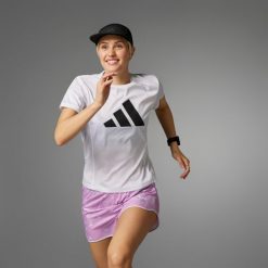 Koszulka Run It. Białe koszulki sportowe damskie Adidas, xs, bez wzorów, z materiału, sportowe, bez kołnierzyka. Za 139.00 zł.