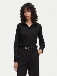 Guess Koszula W6YH10 W2752 Czarny Slim Fit. Czarne bluzki damskie Guess, m, z aplikacjami, z bawełny, bez kołnierzyka, bez ramiączek. Za 344.99 zł.
