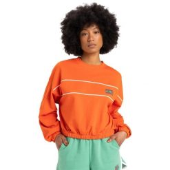 Bluza z okrągłym dekoltem dla Kobiety CROP OVER Pomarańczowy. Brązowe bluzy damskie Quiksilver, m, bez wzorów, z bawełny, bez kaptura. Za 299.99 zł.