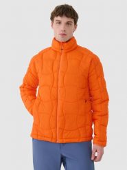4F Kurtka puchowa trekkingowa z wypełnieniem Primaloft Silver męska - pomarańczowa 3XL. Brązowe kurtki męskie 4f, na lato, m, bez wzorów, z dzianiny, klasyczne, bez kaptura. W wyprzedaży za 199.99 zł.