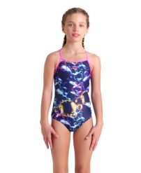 Strój Kąpielowy Arena Dziewczęcy Soap Bubbles Swimsuit Light. Niebieskie stroje kąpielowe dla dziewczynek Arena, bez wzorów, z materiału. Za 197.70 zł.