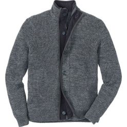 Sweter rozpinany Regular Fit bonprix antracytowo-szary melanż. Szare kardigany męskie bonprix, melanż. Za 109.99 zł.