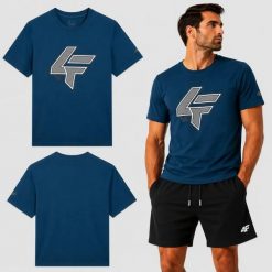KOSZULKA MĘSKA 4F T-SHIRT BAWEŁNIANY SPORTOWY NA CO DZIEŃ M2662 SS26. Zielone koszulki sportowe męskie 4f, m, bez wzorów, z bawełny, bez kołnierzyka, bez ramiączek, na fitness i siłownię. Za 126.00 zł.