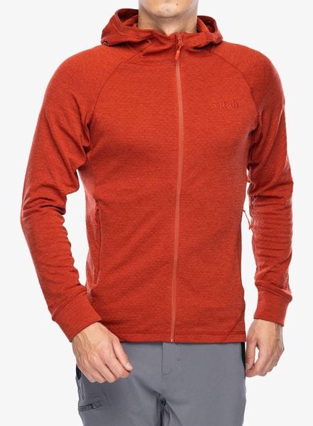 Bluza z kapturem męska Rab Nexus Hoody. Czerwone bluzy męskie RAB, m, bez wzorów, z materiału, z kapturem. Za 365.19 zł.