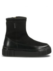 Gant Botki 29543785 Czarny. Czarne botki damskie GANT, ze skóry, bez obcasa, na płaskiej podeszwie, bez zapięcia. Za 539.99 zł.