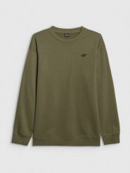 4F Bluza dresowa nierozpinana bez kaptura męska - khaki XL. Brązowe bluzy męskie 4f, m, bez wzorów, z dresówki, bez kaptura. Za 99.99 zł.