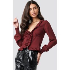 NA-KD Boho Bluzka z falbankami - Red. Bluzki damskie marki NA-KD Boho. Za 121.95 zł.