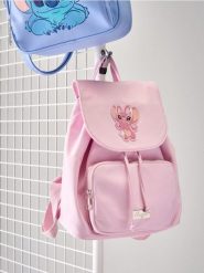 Plecak z kieszonką Stitch - różowy. Czerwone plecaki damskie Sinsay, bez wzorów. Za 59.99 zł.