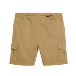 Spodenki cargo z kontrastowymi szwami Superdry. Zielone szorty męskie Superdry., xl, z aplikacjami, z bawełny. Za 257.30 zł.