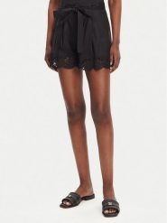 TWINSET Szorty materiałowe 251TT2096 Czarny Regular Fit. Czarne szorty damskie Twinset, bez wzorów, z bawełny. Za 419.99 zł.