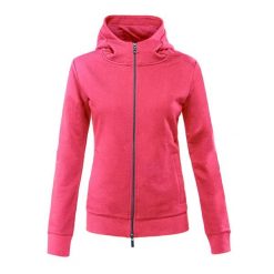 Damska bluza jeździecka z pełnym zamkiem błyskawicznym Eqode Debra. Czerwone bluzy damskie EQODE BY EQUILINE, l, bez wzorów, z kapturem. Za 169.99 zł.