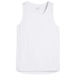 Puma W Run Velocity Tank (Poli) Damskie. Białe koszulki sportowe damskie Puma, s, bez wzorów, bez kołnierzyka, bez ramiączek, do biegania. Za 110.35 zł.