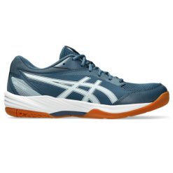Buty halowe Asics Gel-Task 4. Białe buty sportowe męskie Asics, bez zapięcia, do piłki ręcznej. Za 389.80 zł.