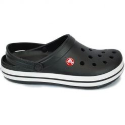 Buty do chodzenia unisex Crocs Crocband Clogs. Białe klapki damskie Crocs, bez wzorów, z materiału. Za 312.00 zł.