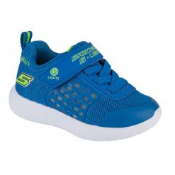 Buty sportowe Sneakersy chłopięce, Dyna-Lights K. Niebieskie buty sportowe chłopięce Skechers, bez wzorów, sportowe, bez zapięcia. Za 99.99 zł.