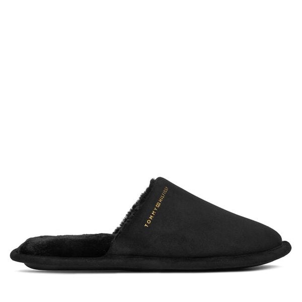 Kapcie Tommy Hilfiger. Czarne kapcie damskie Tommy Hilfiger, bez wzorów. Za 169.99 zł.