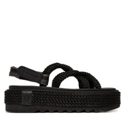 Sandały Bohonomad. Czarne sandały damskie Bohonomad, bez wzorów, bez obcasa, na płaskiej podeszwie, bez zapięcia. Za 249.99 zł.