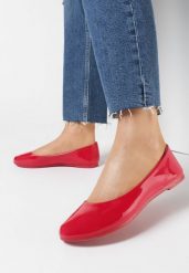 Czerwone Balerinki Phalymes. Czerwone baleriny damskie Born2be, bez wzorów, eleganckie, bez obcasa, na płaskiej podeszwie. Za 34.99 zł.