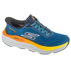 Buty do biegania męskie, Slip-Ins: Max Run. Niebieskie buty sportowe męskie Skechers, bez zapięcia, do biegania. Za 519.99 zł.