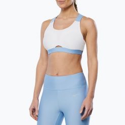 Biustonosz treningowy Mizuno High. Białe biustonosze Mizuno, bez wzorów. Za 149.99 zł.