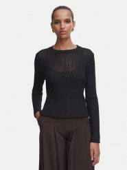 Rinascimento Bluzka CFM0012395003 Czarny Slim Fit. Czarne bluzki damskie Rinascimento, m, bez wzorów, z wiskozy, bez kołnierzyka, bez ramiączek. Za 359.99 zł.
