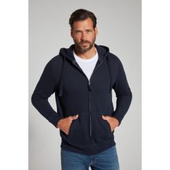 Męska Rozpinana bluza z kapturem dzianina dresowa do 8XL. Niebieskie bluzy męskie JAY-PI, m, bez wzorów, z bawełny, z kapturem. Za 349.99 zł.