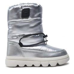 Śniegowce Geox. Szare śniegowce dziewczęce Geox, bez zapięcia. Za 299.99 zł.