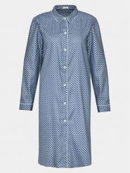 Selmark Koszula nocna Corba Tera P7363 Niebieski Regular Fit. Niebieskie koszule nocne damskie Selmark, bez wzorów, z bawełny. Za 179.99 zł.