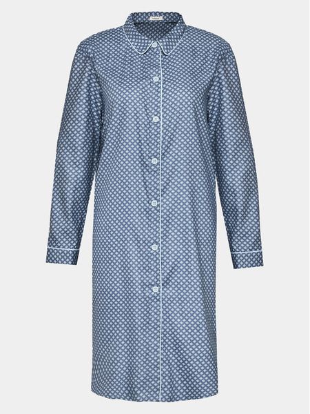 Selmark Koszula nocna Corba Tera P7363 Niebieski Regular Fit. Niebieskie koszule nocne damskie Selmark, bez wzorów, z bawełny. Za 159.99 zł.