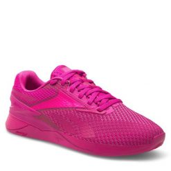 Buty na siłownię Reebok. Czerwone obuwie sportowe damskie Reebok, bez wzorów, na fitness i siłownię. Za 359.99 zł.