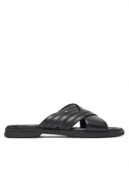 Tommy Hilfiger Klapki Premium Hilfiger Cc Lth Sandal FM0FM05504 Czarny. Czarne klapki męskie Tommy Hilfiger, ze skóry. Za 239.99 zł.