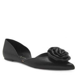 Baleriny Eva Minge. Czarne baleriny damskie Eva Minge, bez wzorów, bez obcasa. Za 399.99 zł.