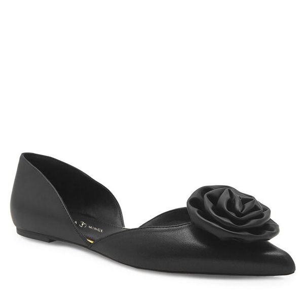 Baleriny Eva Minge. Czarne baleriny damskie Eva Minge, bez wzorów, bez obcasa. Za 399.99 zł.