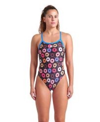 Strój Kąpielowy Damski Arena Donuts Swimsuit Challenge. Fioletowe kostiumy jednoczęściowe damskie Arena, bez wzorów, z materiału, eleganckie, do pływania. Za 239.99 zł.