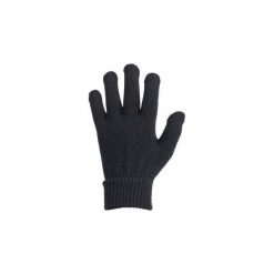 Rękawiczki Tricot czarne. Czarne rękawiczki dziecięce FOUGANZA, z kauczuku. Za 9.99 zł.