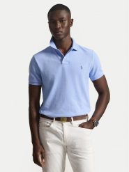 Polo Ralph Lauren Polo 710680784031 Niebieski jasny Custom Slim Fit. Niebieskie koszulki polo męskie Polo Ralph Lauren, m, bez wzorów, z bawełny, bez ramiączek. Za 594.99 zł.