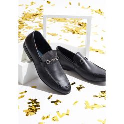 Czarne Skórzane Mokasyny Ecto. Mokasyny męskie marki Born2be. Za 159.99 zł.