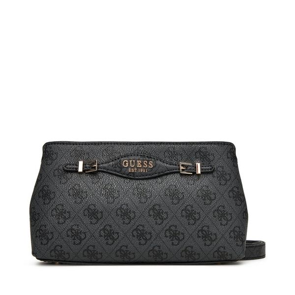 Torebka Guess. Czarne listonoszki damskie Guess, z aplikacjami, bez dodatków. Za 265.99 zł.