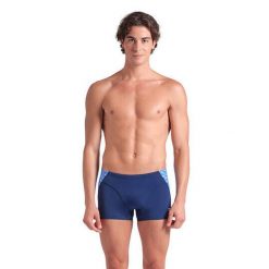 Bokserki kąpielowe męskie arena Monogram Swim Short. Niebieskie kąpielówki męskie Arena, m, bez wzorów, do pływania. Za 149.99 zł.