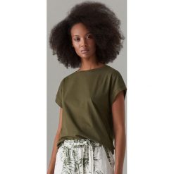 Bawełniana koszulka oversize - Zielony. T-shirty damskie Mohito. W wyprzedaży za 19.99 zł.