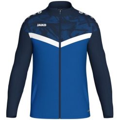 Poliestrowa bluza dresowa Jako Iconic. Niebieskie bluzy damskie Jako, xl, bez wzorów, z dresówki, z kapturem. Za 288.50 zł.