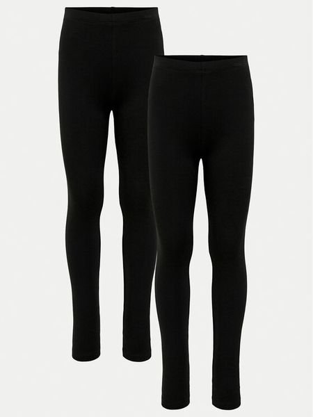 Kids ONLY Komplet legginsów 15333816 Czarny Slim Fit. Czarne legginsy dla dziewczynek Kids Only, bez wzorów, z bawełny. Za 109.99 zł.