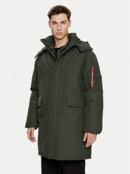 Alpha Industries Parka 148124 Zielony Regular Fit. Zielone kurtki męskie Alpha Industries, m, bez wzorów, z syntetyku, bez kaptura. Za 959.99 zł.