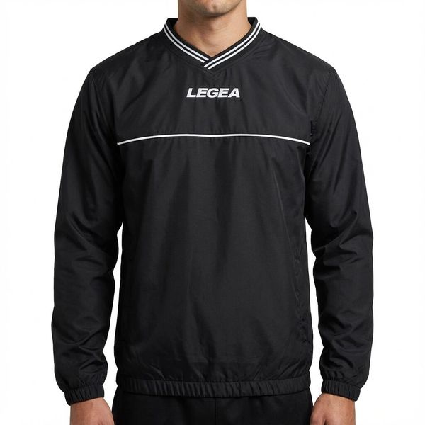 Kurtka przeciwdeszczowa do biegania Czarna. Czarne kurtki męskie Legea, xl, bez wzorów, z bawełny, do biegania. Za 52.00 zł.