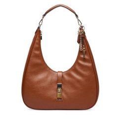 Torebka Guess. Brązowe torebki do ręki damskie Guess, z aplikacjami, klasyczne, bez dodatków. Za 679.99 zł.